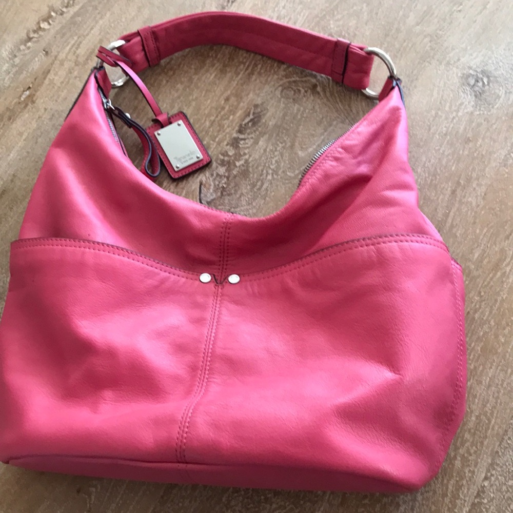 COPY - Tiangello pink leather hobo